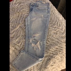 Ripped boyfriend jeans